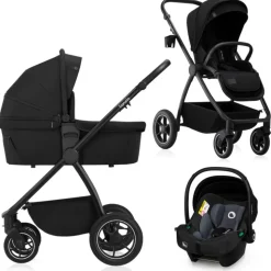 Poussette trio meril + nacelle + coque black onyx