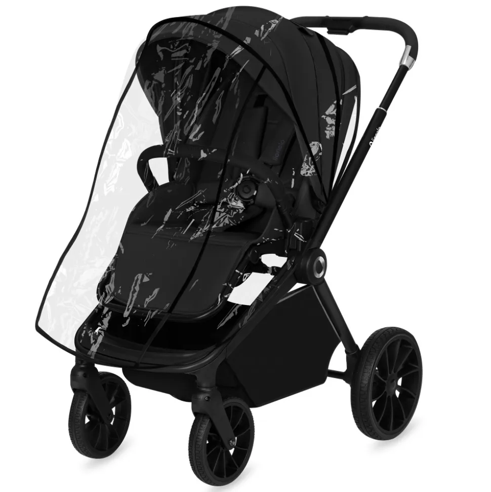 Poussette trio mika plus + nacelle + siège auto astrid black onyx