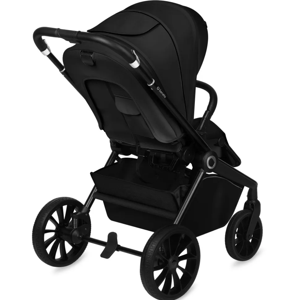 Poussette trio mika plus + nacelle + siège auto astrid black onyx