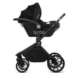 Poussette trio mika plus + nacelle + siège auto astrid black onyx