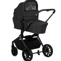 Poussette trio mika plus + nacelle + siège auto astrid black onyx