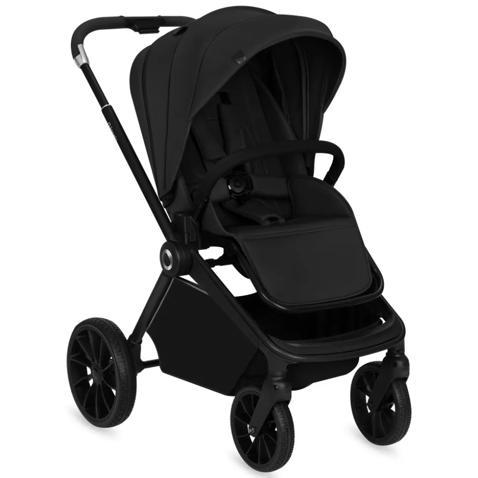 Poussette trio mika plus + nacelle + siège auto astrid black onyx