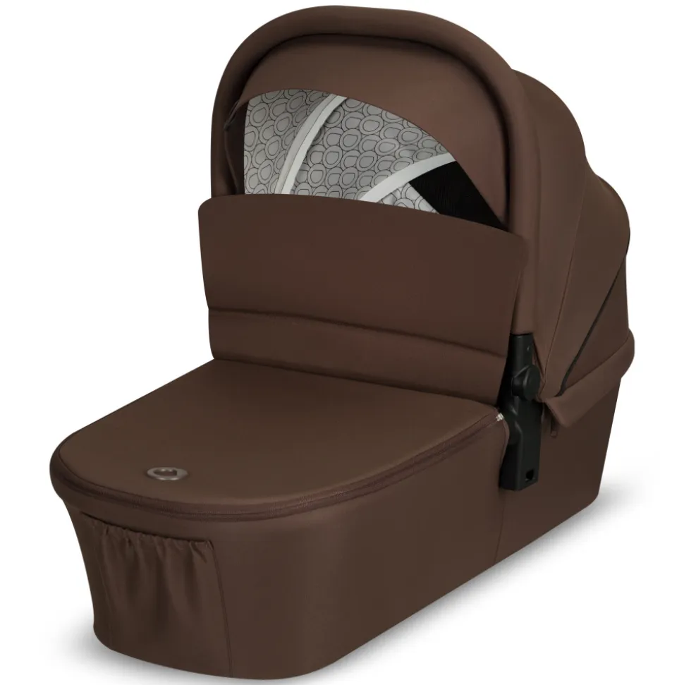 Poussette trio mika plus + nacelle + siège auto astrid mocha mousse