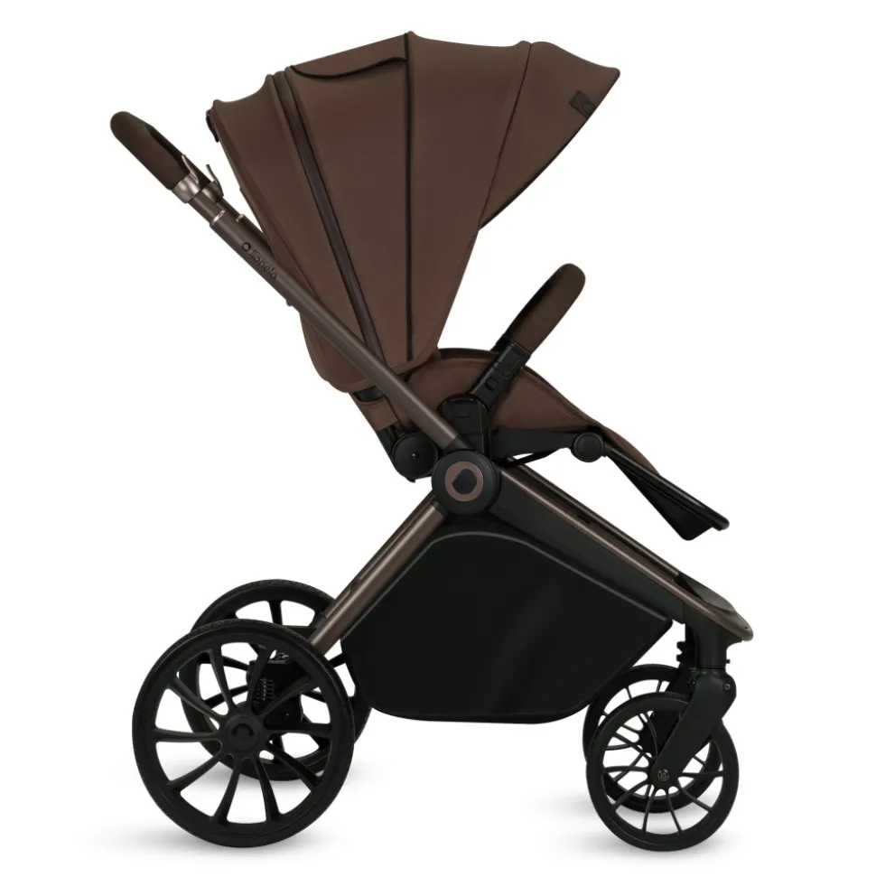 Poussette trio mika plus + nacelle + siège auto astrid mocha mousse