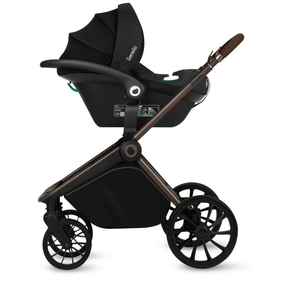 Poussette trio mika plus + nacelle + siège auto astrid mocha mousse