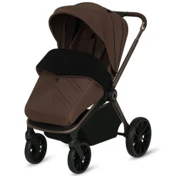 Poussette trio mika plus + nacelle + siège auto astrid mocha mousse