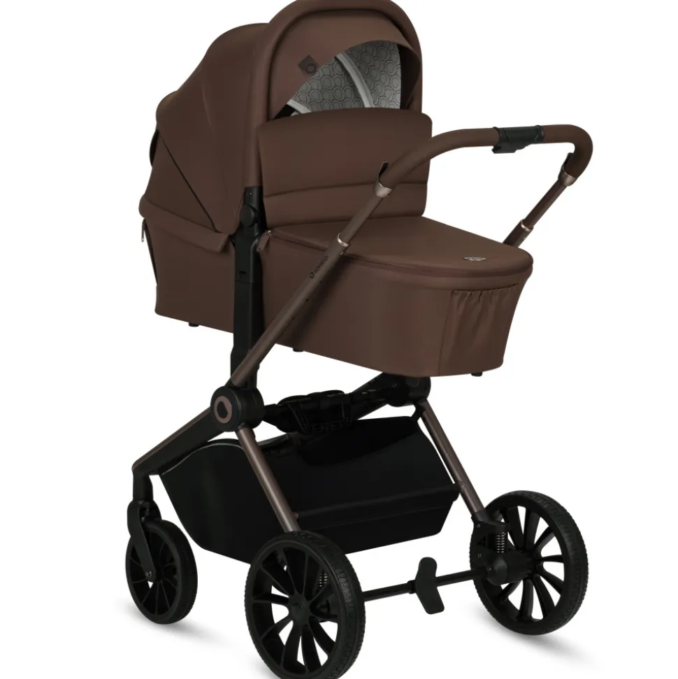 Poussette trio mika plus + nacelle + siège auto astrid mocha mousse