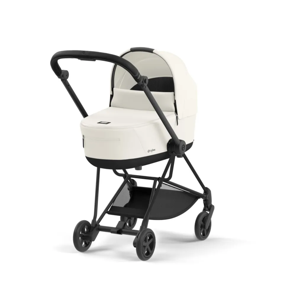 Poussette trio mios 3 off white châssis matt black + cloud t i-size + nacelle luxe