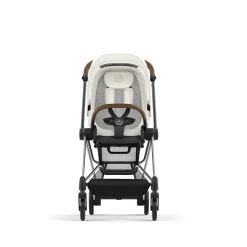 Poussette trio mios 3 off white châssis chrome brown + cloud t i-size + nacelle luxe