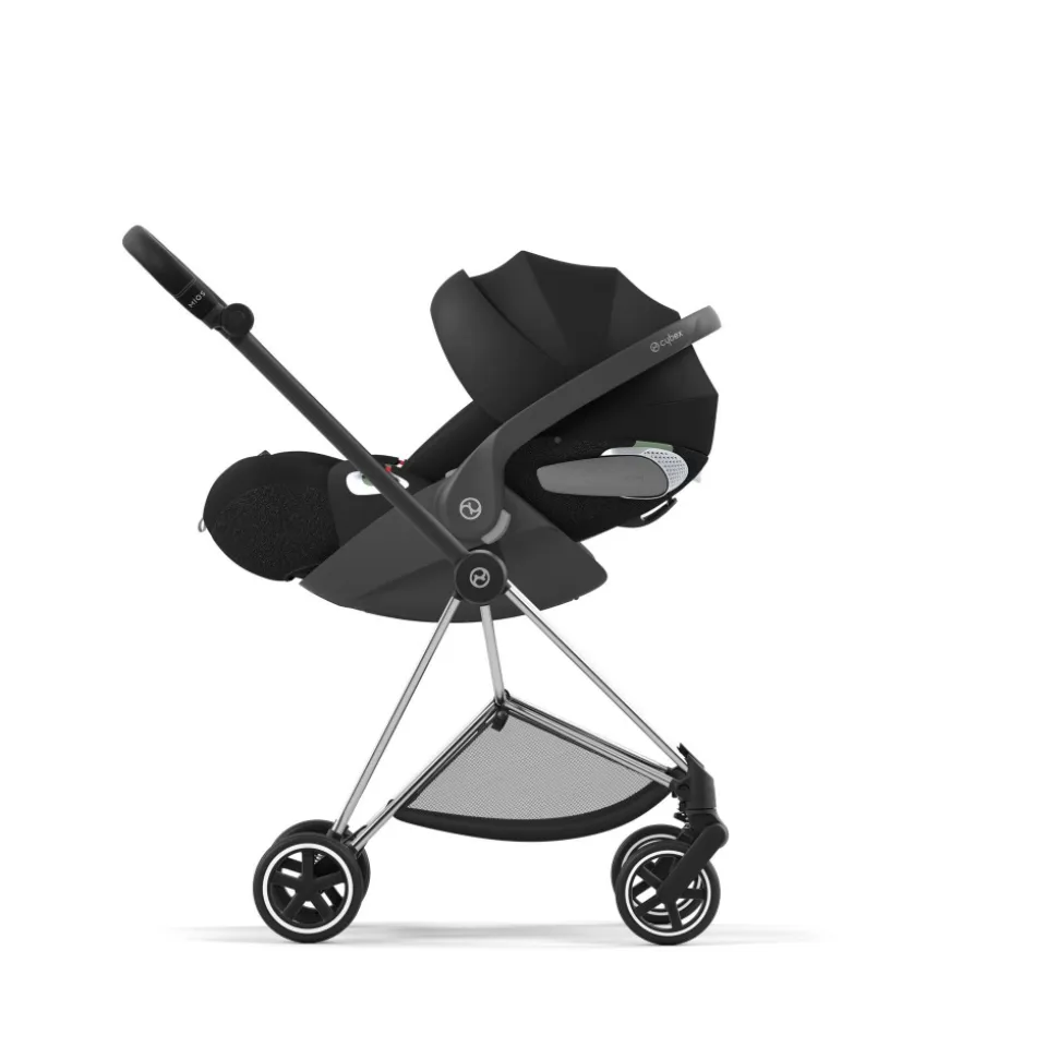 Poussette trio mios 3 peach pink châssis chrome black + cloud t i-size + nacelle luxe