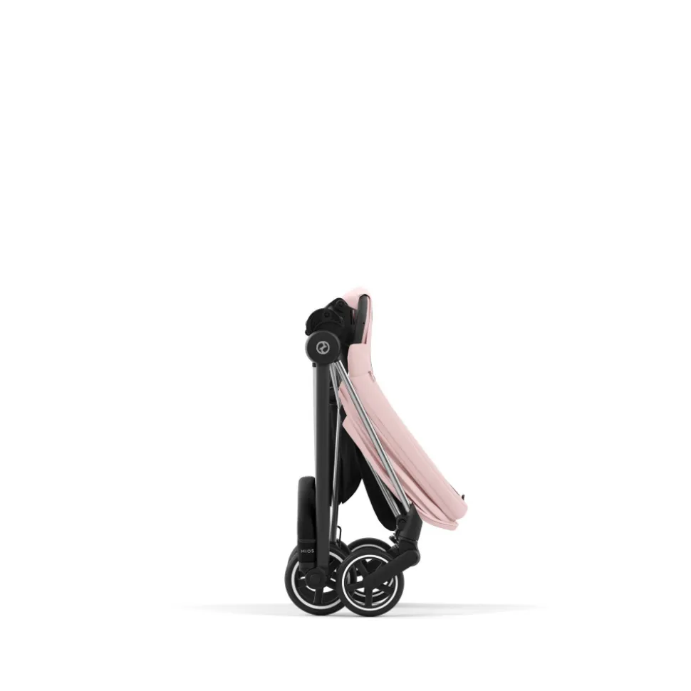 Poussette trio mios 3 peach pink châssis chrome black + cloud t i-size + nacelle luxe