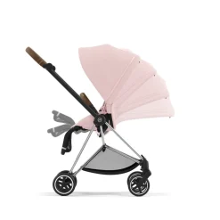 Poussette trio mios 3 peach pink châssis chrome brown + cloud t i-size + nacelle luxe