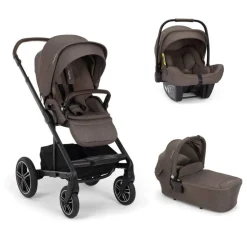 Poussette trio mixx next + siège auto pipa next + nacelle mixx chestnut