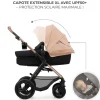 Poussette trio moov 2 air wheels sand beige