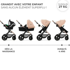 Poussette trio moov 2 air wheels sand beige
