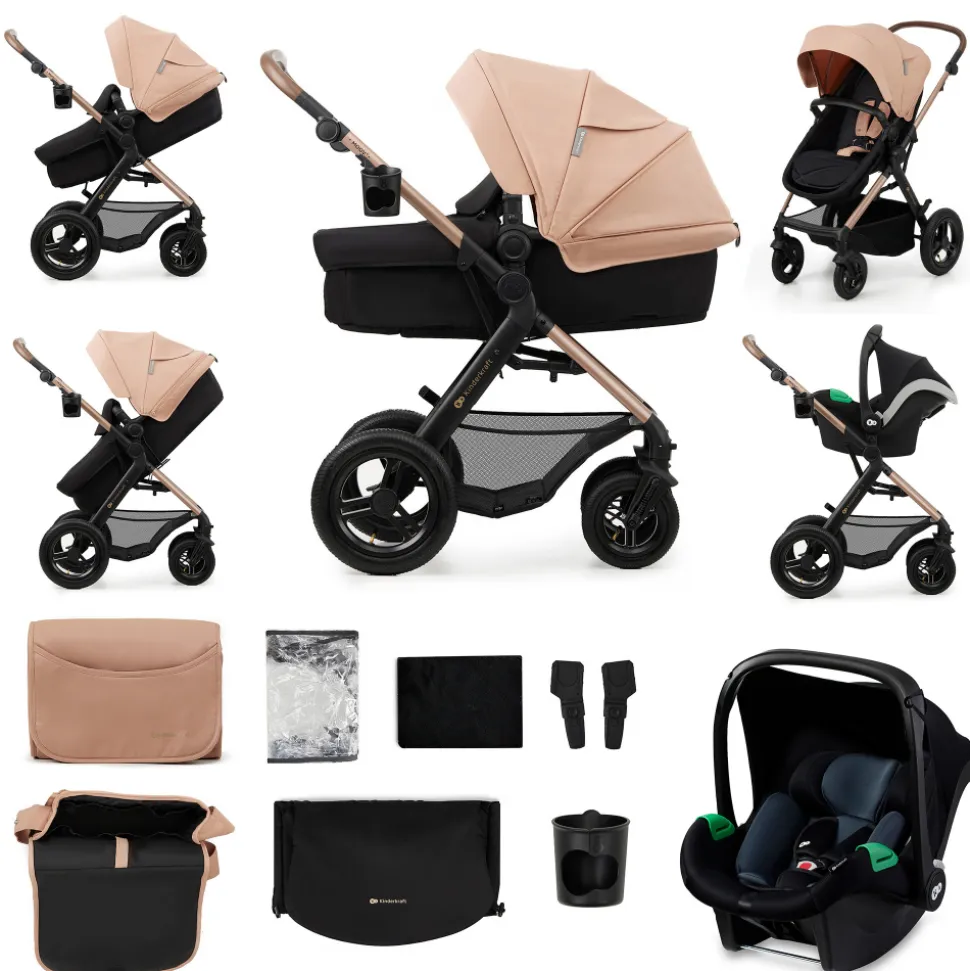 Poussette trio moov 2 air wheels sand beige