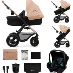 Poussette trio moov 2 air wheels sand beige