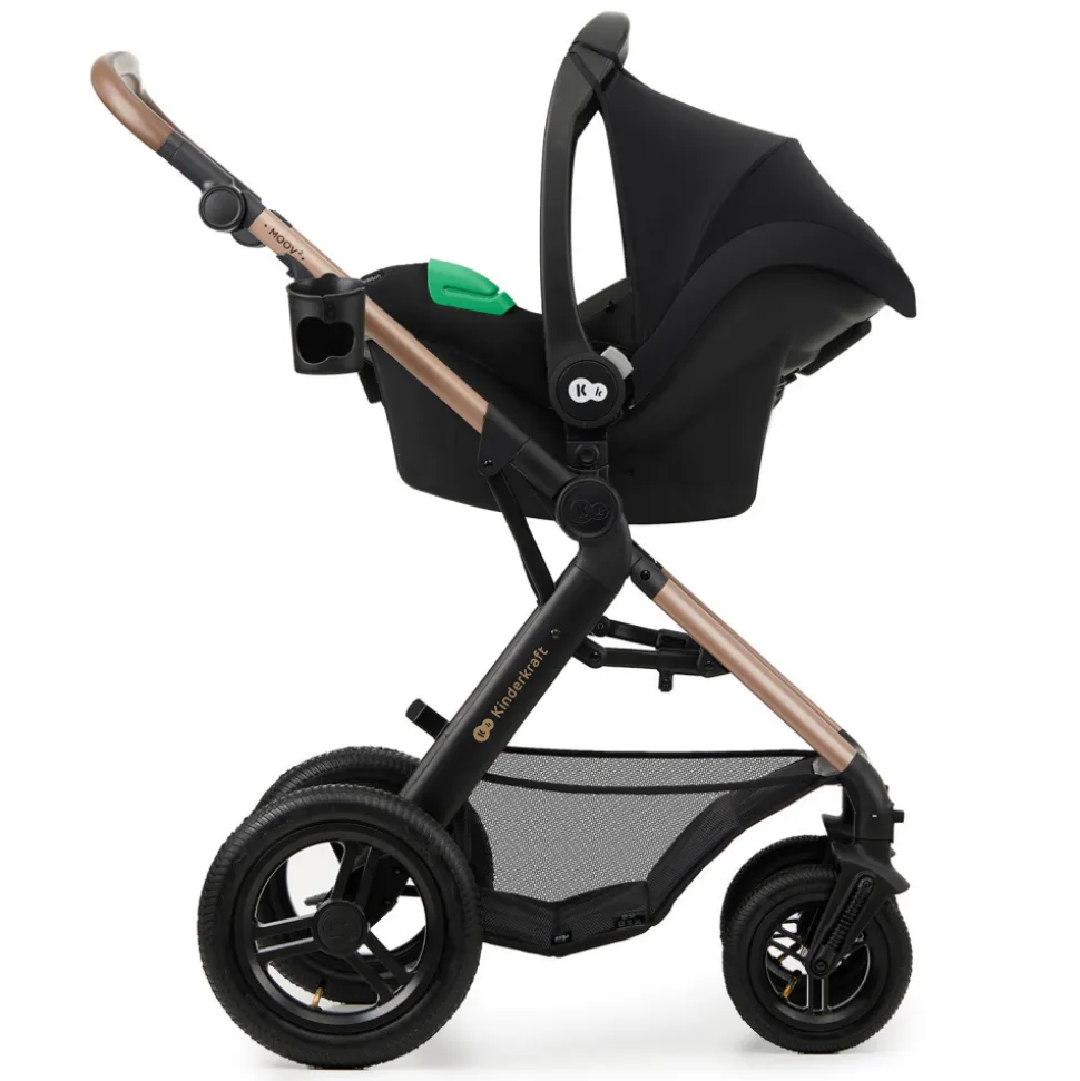 Poussette trio moov 2 air wheels avec base sand beige