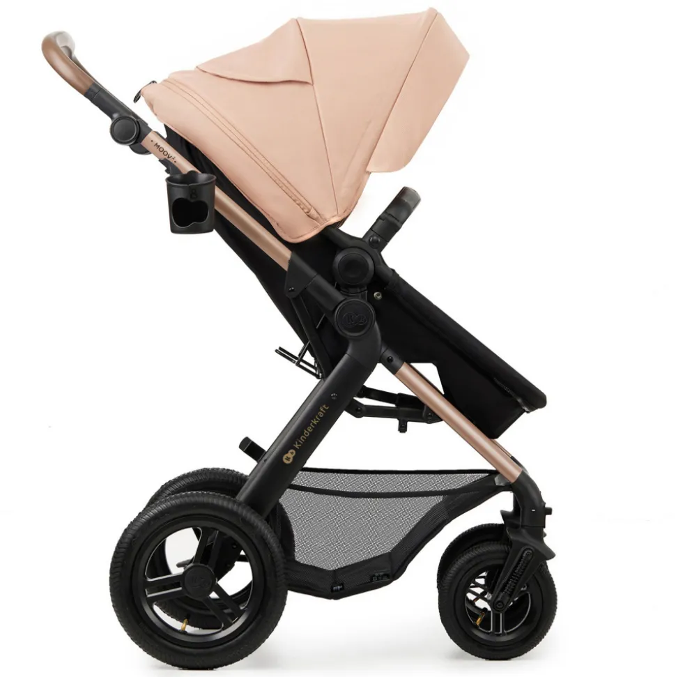 Poussette trio moov 2 air wheels avec base sand beige