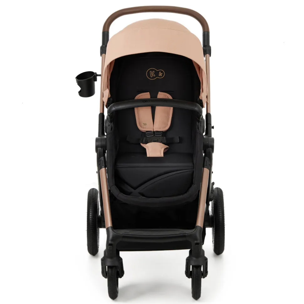 Poussette trio moov 2 air wheels avec base sand beige