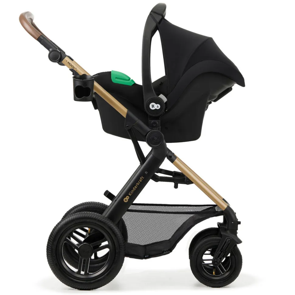 Poussette trio moov 2 air wheels avec base pure black