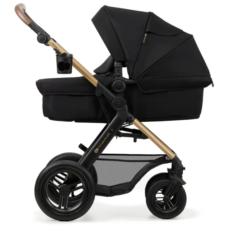 Poussette trio moov 2 air wheels avec base pure black