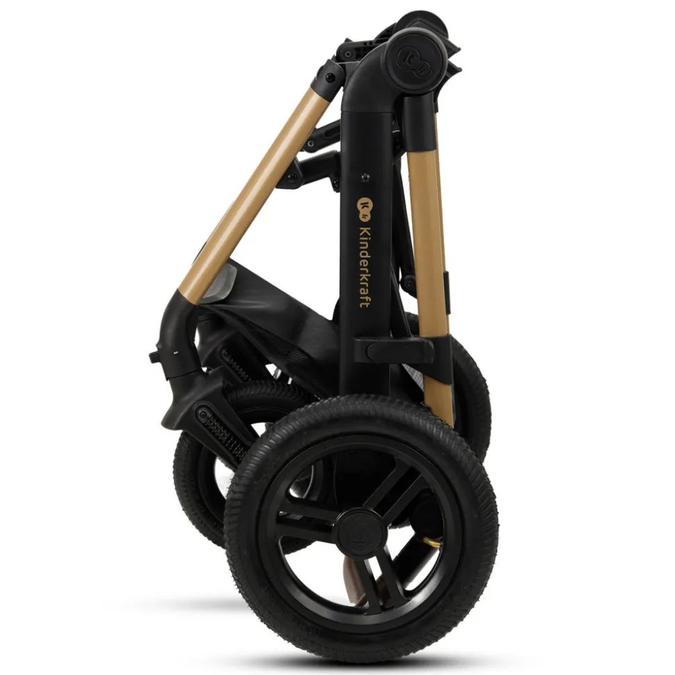 Poussette trio moov 2 air wheels avec base pure black