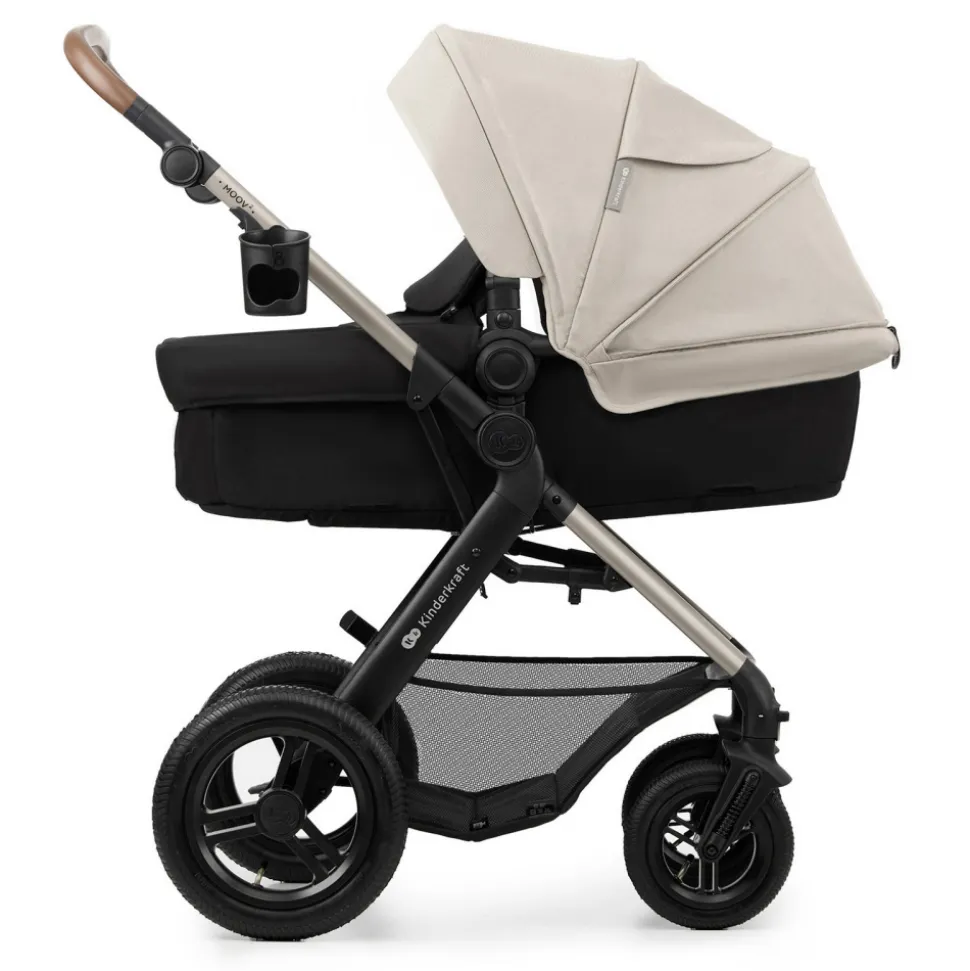 Poussette trio moov 2 air wheels avec base moonlight grey