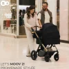 Poussette trio moov 2 xl air wheels moonlight grey