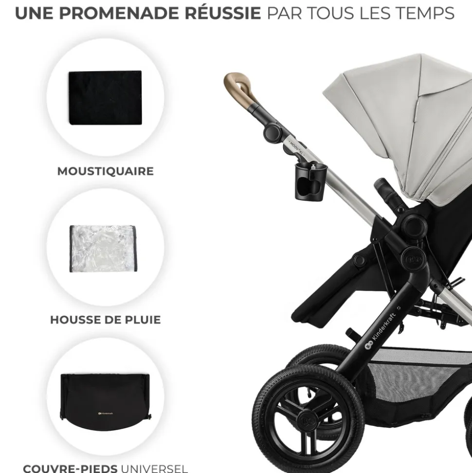 Poussette trio moov 2 xl air wheels moonlight grey