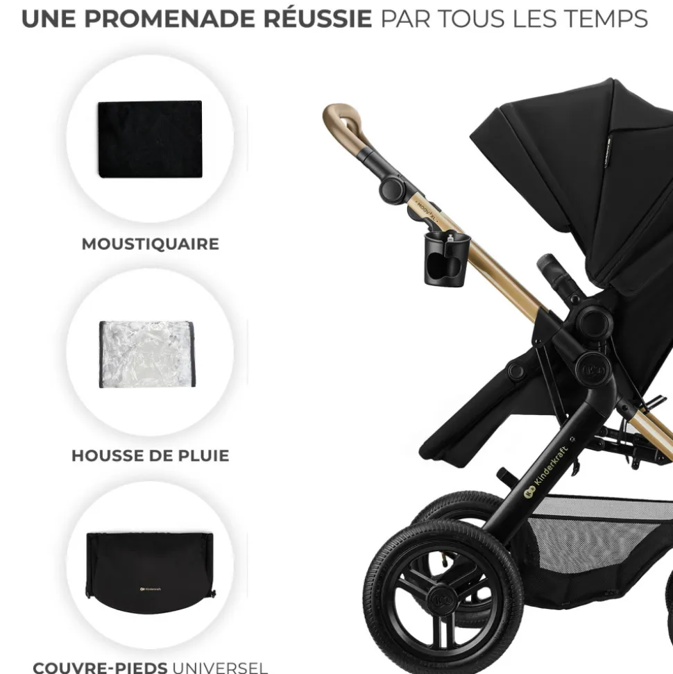 Poussette trio moov 2 xl air wheels pure black
