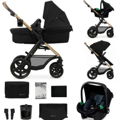 Poussette trio moov 2 xl air wheels pure black