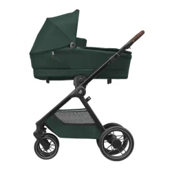 Poussette trio oxford + siège auto pebble 360 + nacelle sense twillic green