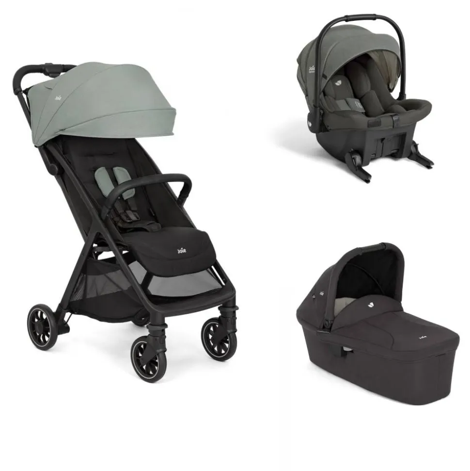 Poussette trio pact pro abyss vert + siège auto sprint evergreen + nacelle ramble shale noir