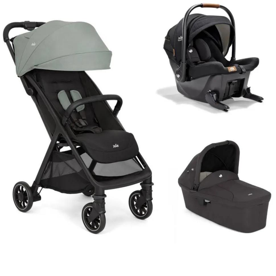 Poussette trio pact pro abyss vert + siège auto sprint eclipse + nacelle ramble shale noir