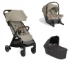 Poussette trio pact pro oak beige + siège auto sprint sandstone + nacelle ramble shale noir