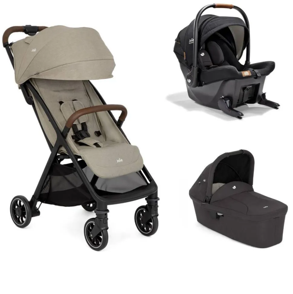 Poussette trio pact pro oak beige + siège auto sprint eclipse + nacelle ramble shale noir