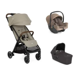 Poussette trio pact pro oak beige + siège auto i-snug 2 cashew + nacelle ramble shale noir