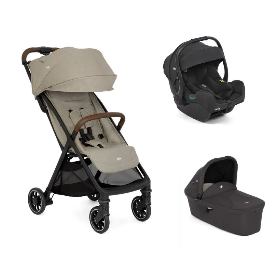 Poussette trio pact pro oak + siège auto i-gemm 3 raven + nacelle ramble shale