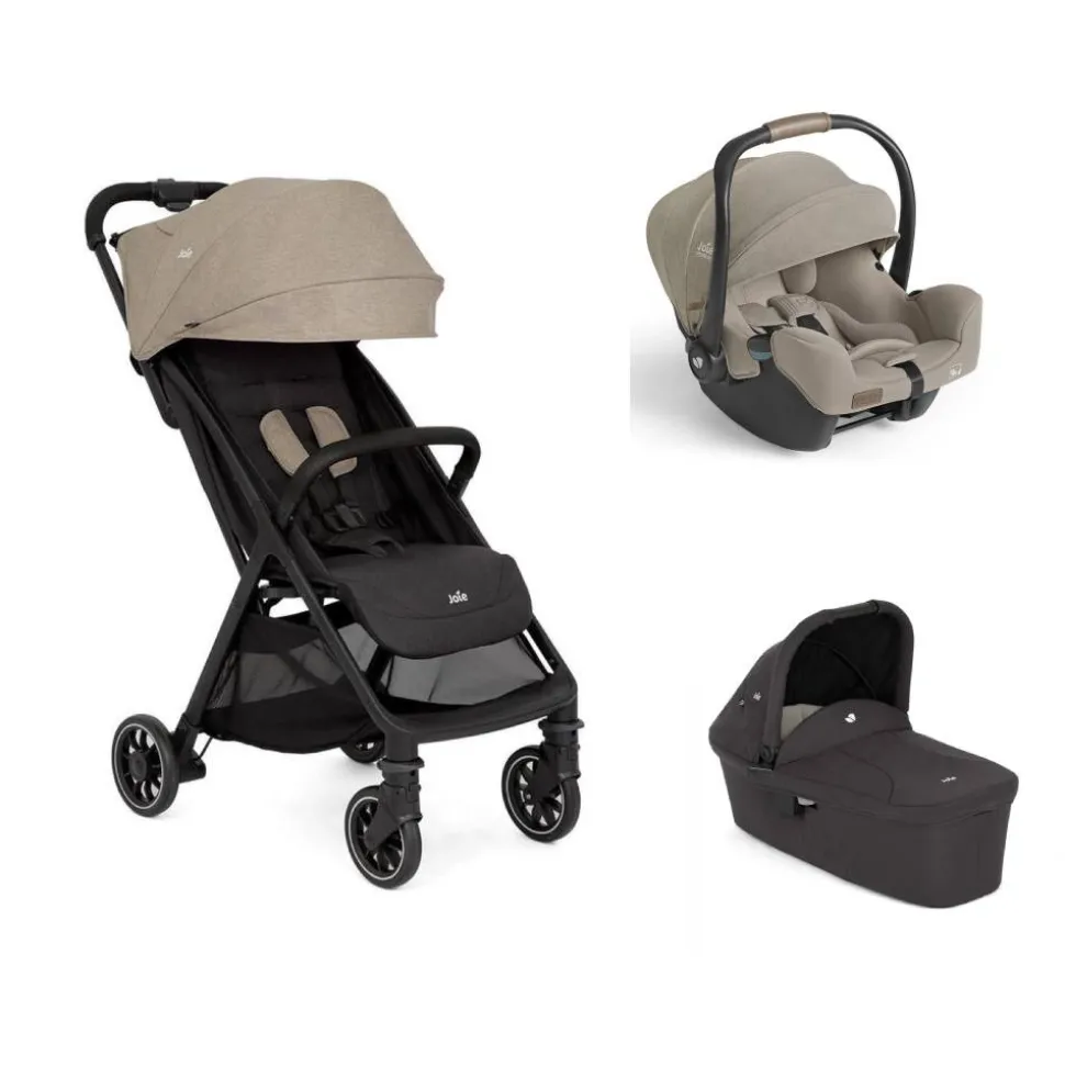 Poussette trio pact pro twig + siège auto i-starter sandstone + nacelle ramble shale