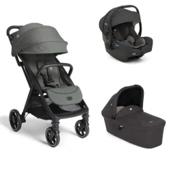 Poussette trio parcel lx signature evergreen + siège auto i-gemm 3 shale + nacelle ramble shale