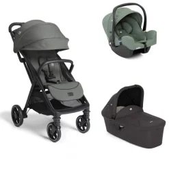 Poussette trio parcel lx signature evergreen + siège auto i-snug 2 laurel + nacelle ramble shale