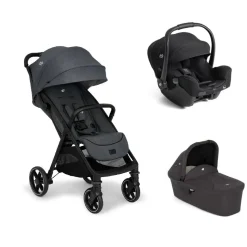 Poussette trio parcel lx signature ebony + siège auto i-starter sandstone + nacelle ramble shale