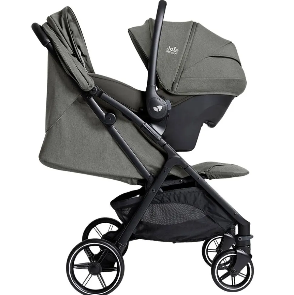 Poussette trio parcel lx signature evergreen + siège auto i-starter eclipse + nacelle ramble shale