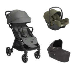Poussette trio parcel lx signature evergreen + siège auto i-snug 2 fern + nacelle ramble shale