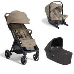 Poussette trio parcel lx signature sandstone + siège auto sprint sandstone + nacelle ramble shale