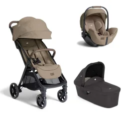 Poussette trio parcel lx signature sandstone + siège auto i-level pro signature sandstone beige + nacelle ramble shale noir