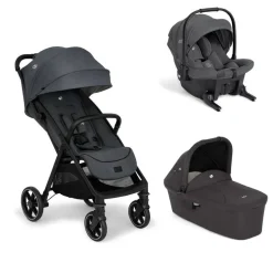 Poussette trio parcel lx signature ebony + siège auto sprint ebony + nacelle ramble shale
