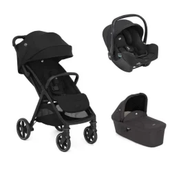 Poussette trio parcel lx signature eclipse + siège auto i-snug 2 raven + nacelle ramble shale