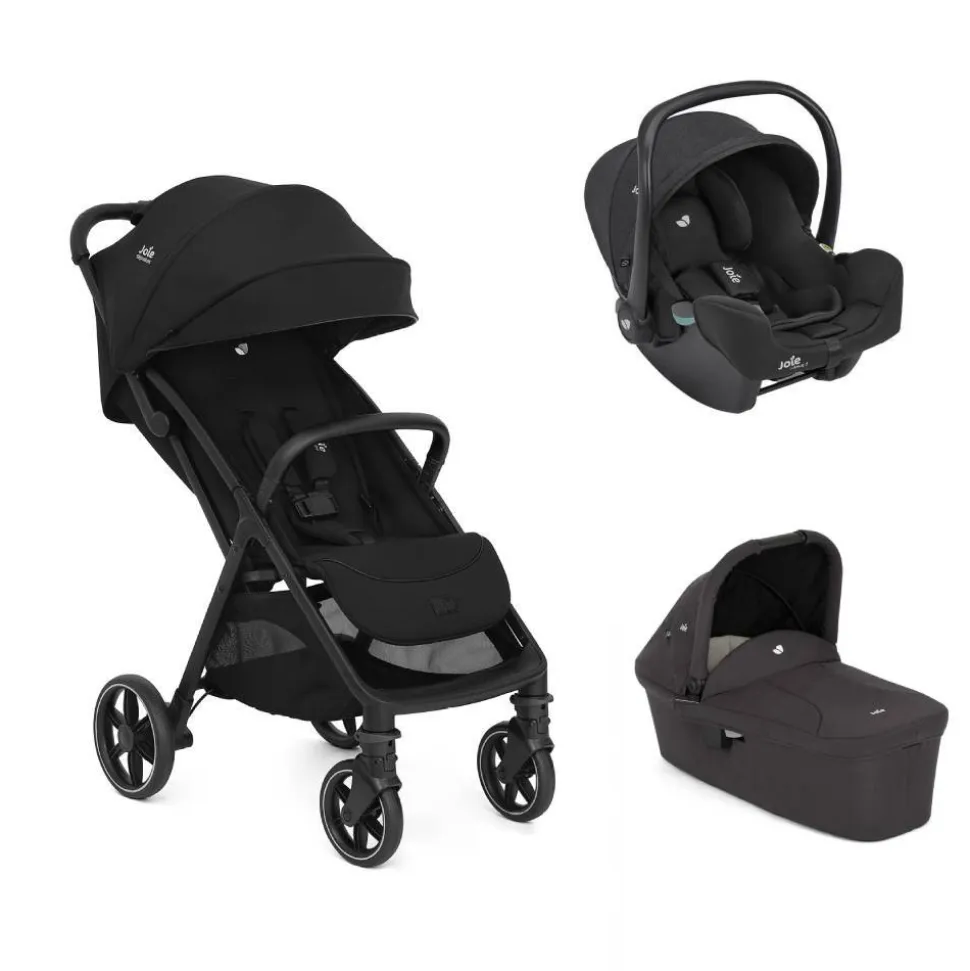 Poussette trio parcel lx signature eclipse + siège auto i-snug 2 raven + nacelle ramble shale